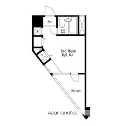 プライムアーバン大井町Ⅱ[1R/16.05m2]の間取図