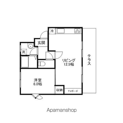 アングルスクエア[1LDK/40.28m2]の間取図
