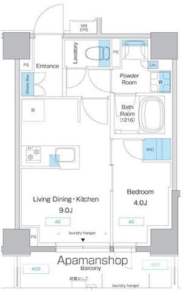 プレディアコート板橋[1LDK/34.25m2]の間取図