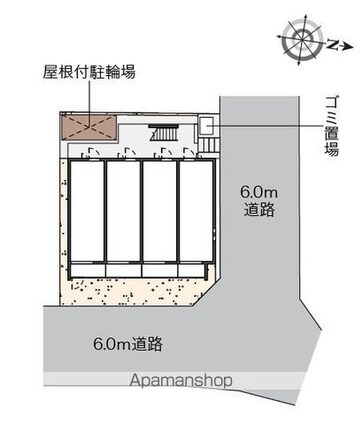 クレイノサークル　平和台[1K/21.11m2]の配置図