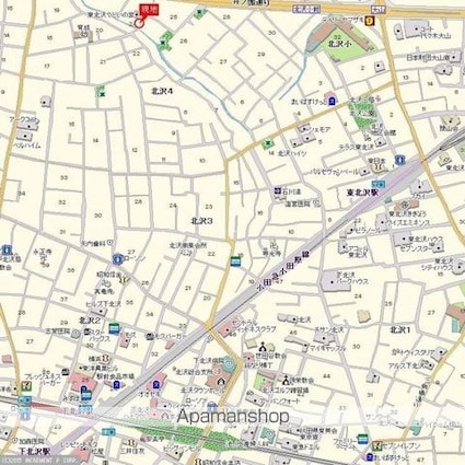 東京都世田谷区北沢４丁目[1K/21m2]の周辺3