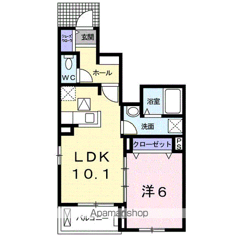 【和歌山市松江東のアパートの間取り】