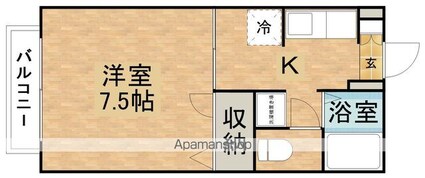 ディアス元町Ａ[1K/24.71m2]の間取図