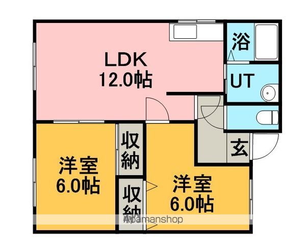 コーポDAN北広島の間取り写真