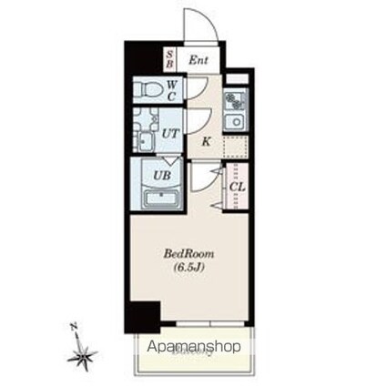 ＳーＲＥＳＩＤＥＮＣＥ今池ａｒｃａｎａ[1K/22.28m2]の間取図