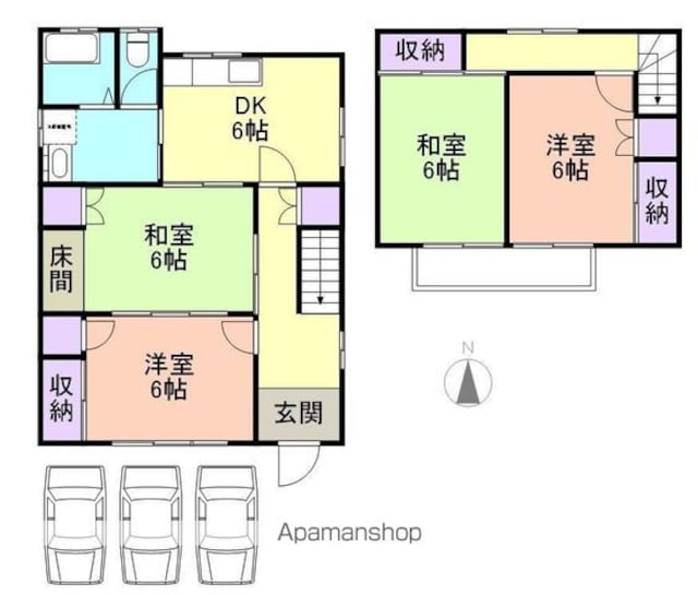 内原戸建[4DK/84.04m2]の間取図