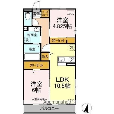 薬円台壱番館　Ｂの間取り