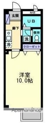 カレッジハイツ山地Ａ・Ｂ棟[1K/27.53m2]の間取図