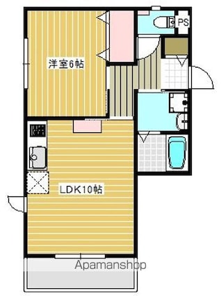 ジョイハウス　Ａ棟[1LDK/39.74m2]の間取図