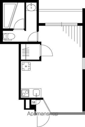 リブリ・かのん[1R/21.52m2]の間取図