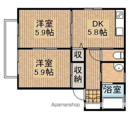菊川市 2階建 築27年の間取り写真