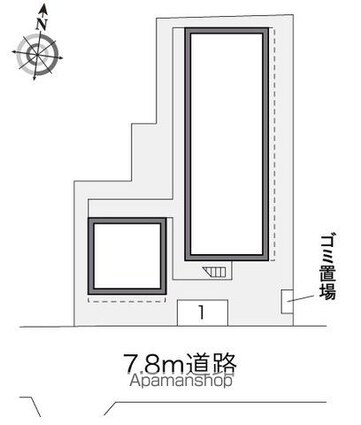 レオパレスプリマベーラ[1K/19.87m2]の配置図