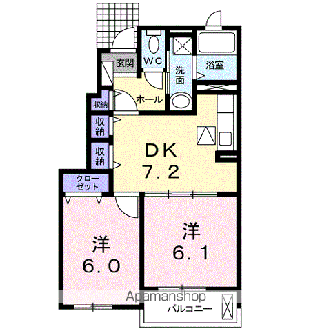 東村山市廻田町のアパートの間取り