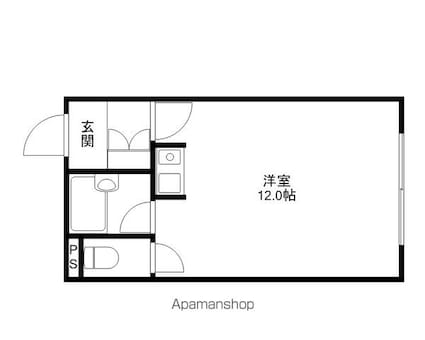 石部の郷なべしゃろーむ[1R/26.49m2]の間取図