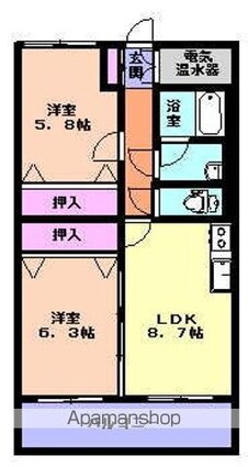 アレグリアス[2DK/52.25m2]の間取図