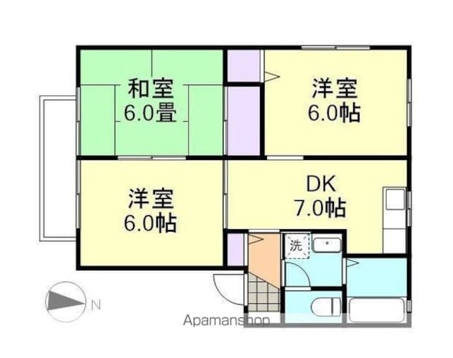 パインツリー　Ａ[3DK/54.81m2]の間取図