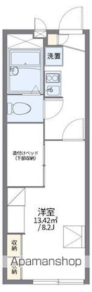 レオパレスＡｙａｎｅ[1K/22.35m2]の間取図