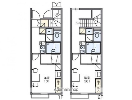 レオパレスサルウェイ三条[1K/23.61m2]の間取図