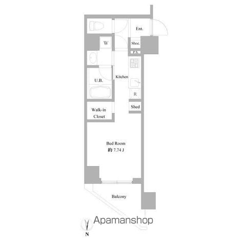 B CITY APARTMENT NAKANO EASTの間取り写真