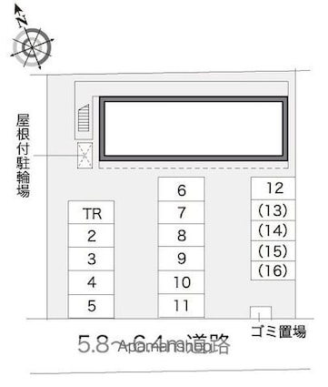 レオパレス日の出[1K/26.49m2]の配置図