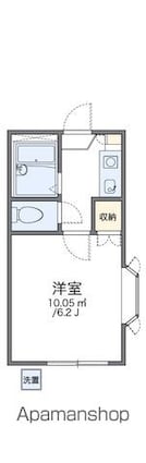 レオパレスサングリーン[1K/18.6m2]の間取図