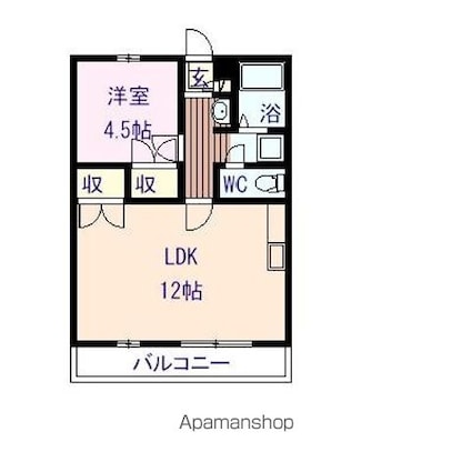 アース[1LDK/39.74m2]の間取図