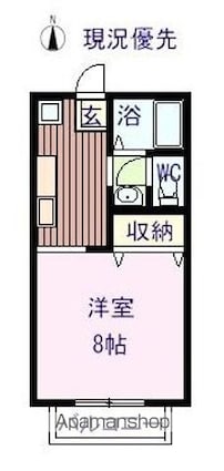 志帰[1K/27.08m2]の間取図