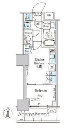 パークアクシス錦糸公園[1DK/29.48m2]の間取図