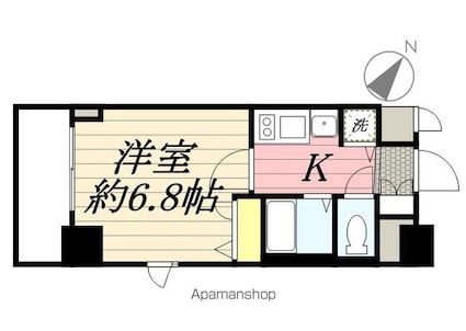 プレサンス千種駅前ネオステージ[1K/22.2m2]の間取図