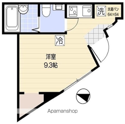 下北沢ＧＡＲＤＥＮ（ＲＣ）[1R/19.79m2]の間取図
