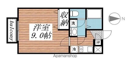 ４ＳＥＡＳＯＮＳ　ＯＮＯ[1K/26.49m2]の間取図