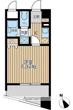 アブレスト西日暮里[1K/25.28m2]の間取図