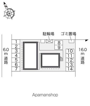 レオパレスＦｏｒｔｕｎａｔｅ[1K/22.35m2]の配置図