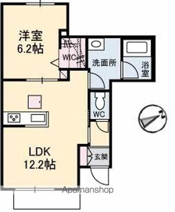 ＳＫＹ　Ⅰ[1LDK/42.75m2]の間取図