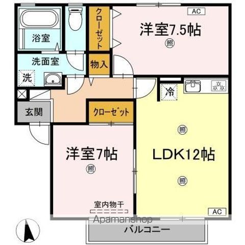コートルミエール A棟の間取り写真