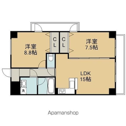 Ａｌｂａ　Ｇｒａｎｄｅ　千種[2LDK/69.78m2]の間取図