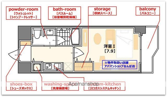 アーデン堺筋本町の間取り写真
