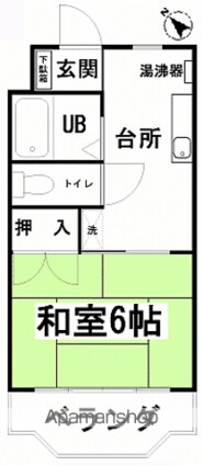 ネモトハイツ[1K/24.38m2]の間取図
