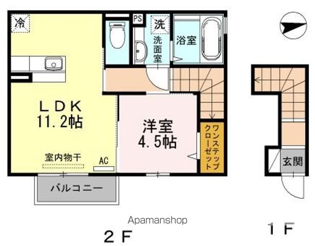 立川市曙町のアパートの間取り