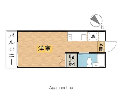 グレンモア犬目[1R/17.35m2]の間取図