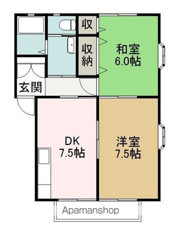 溜屋ハイツIIIの間取り写真