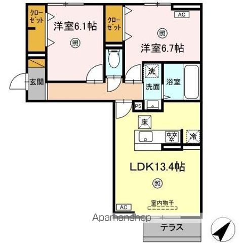 【コンフォール古市場　ＡＮＮＥＸの間取り】