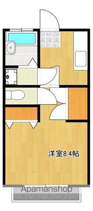 セゾンポルテニア[1K/28.13m2]の間取図