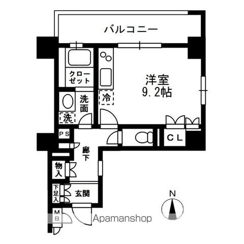 新宿区中落合のマンションの間取り