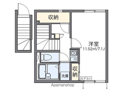 レオネクストＮＡＮＡ[1K/26m2]の間取図