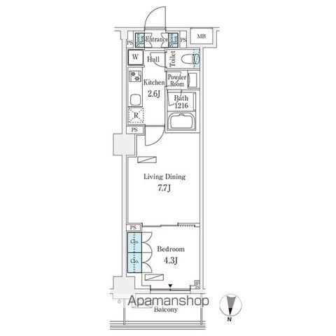 フロンティアレジデンス錦糸公園の間取り