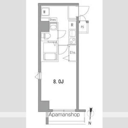 プレストマーロ両国[1K/26.26m2]の間取図
