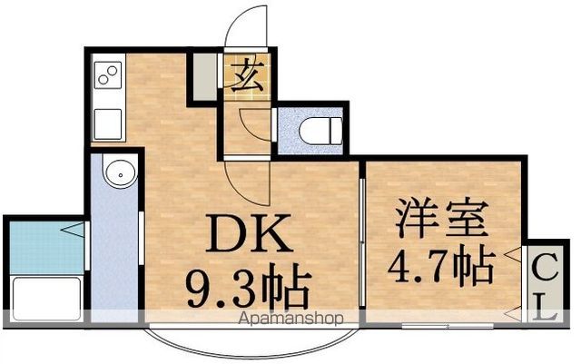 ウエストコースト大通の間取り写真