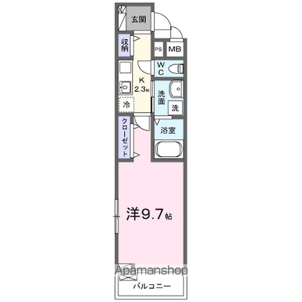 アルティザン[1K/31.21m2]の間取図