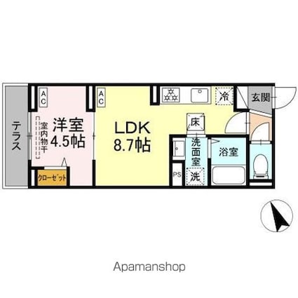 （仮称）中野区鷺宮３丁目ＰＪ[1LDK/31.63m2]の間取図